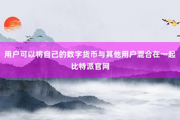 用户可以将自己的数字货币与其他用户混合在一起比特派官网