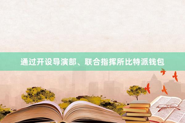 通过开设导演部、联合指挥所比特派钱包