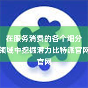 在服务消费的各个细分领域中挖掘潜力比特派官网