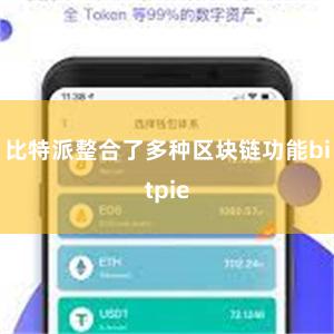 比特派整合了多种区块链功能bitpie